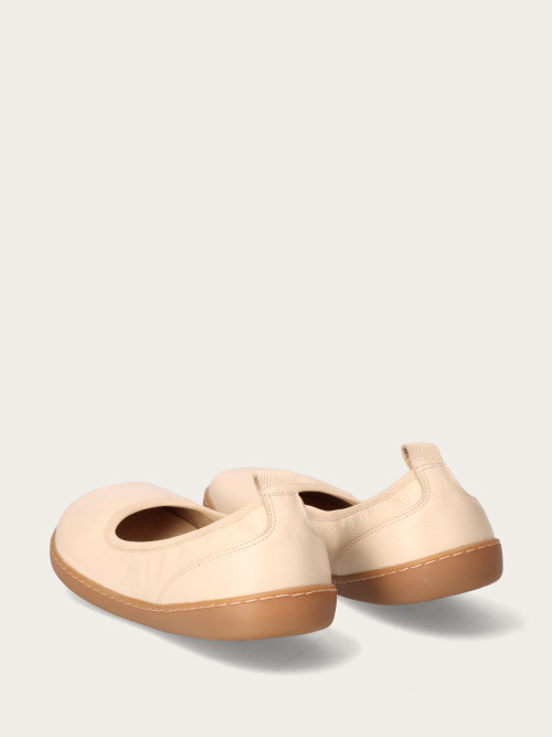  Beżowa balerina barefoot z gumką
