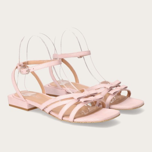  Różowo biały sandał