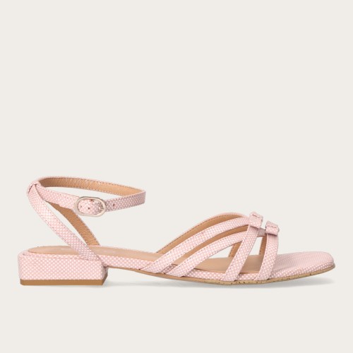 Różowo biały sandał